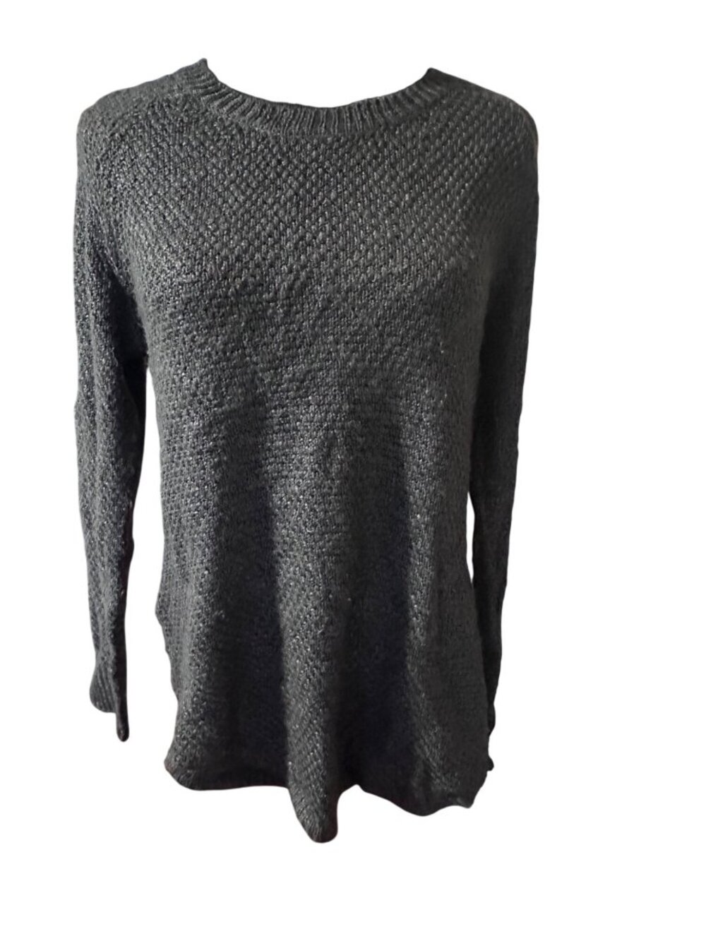Pink Rose dark gray knit sweater size M
